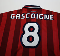 1997/99 GASCOIGNE #8 England Vintage Umbro Away Football Shirt (L) Le Tournoi