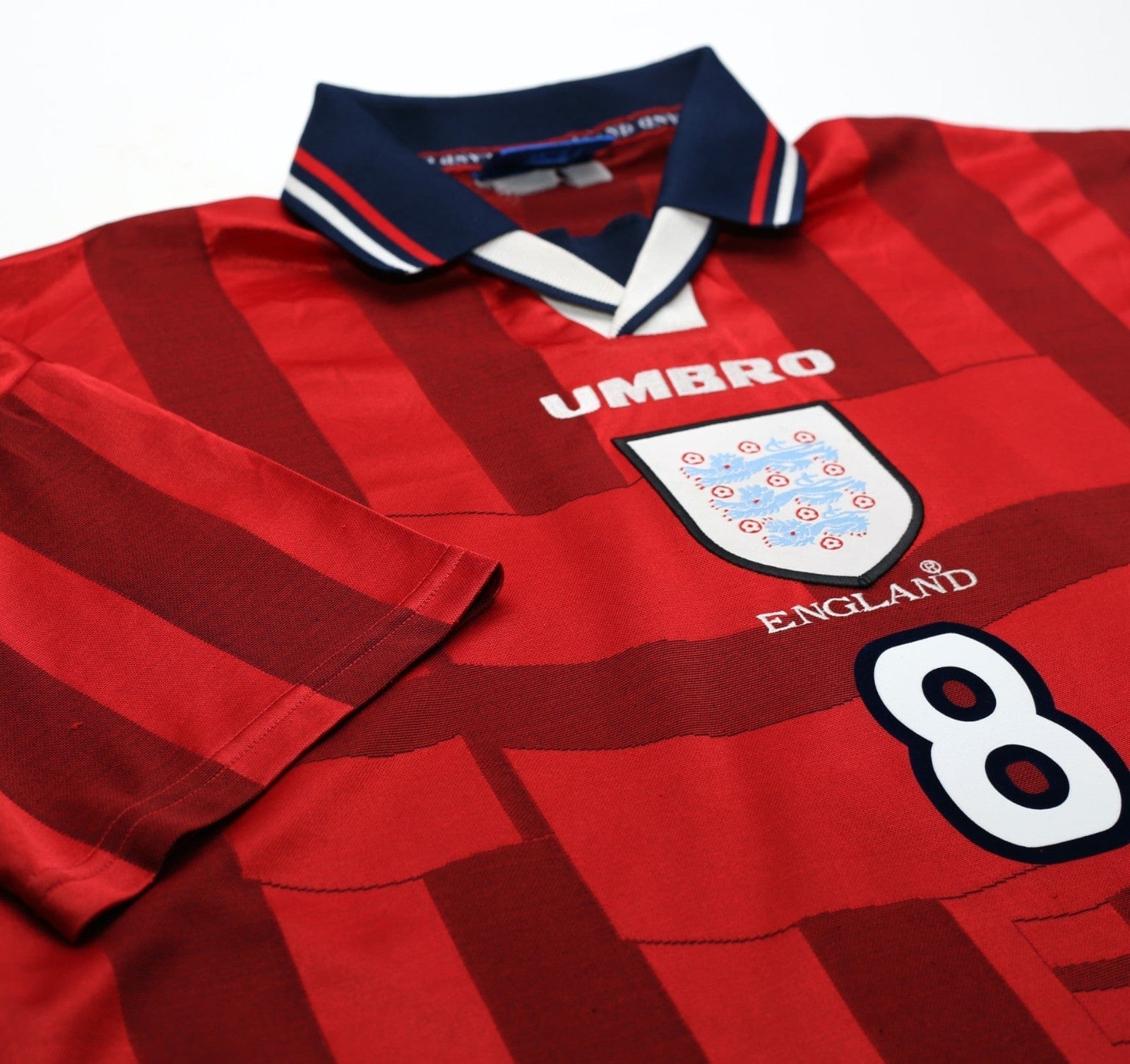 1997/99 GASCOIGNE #8 England Vintage Umbro Away Football Shirt (XL) Le Tournoi