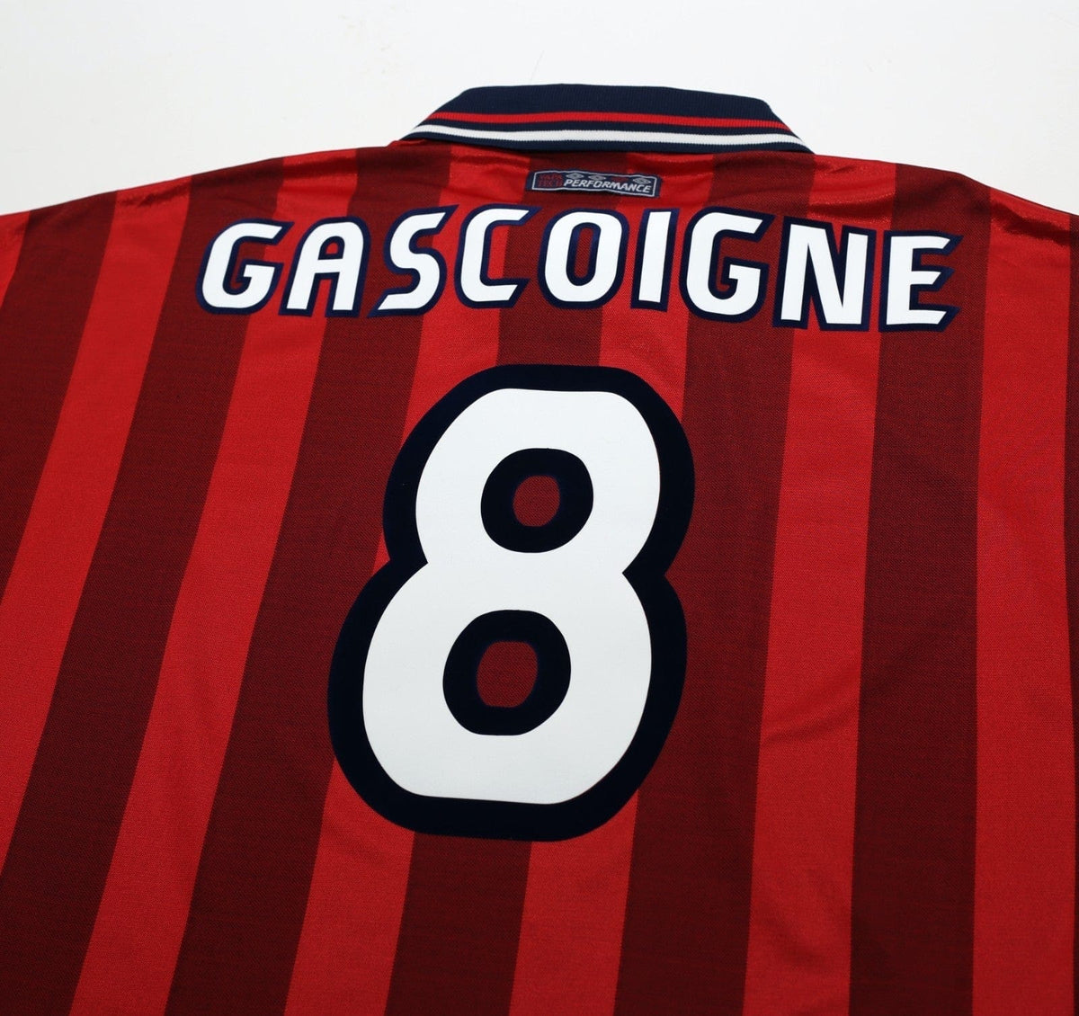 1997/99 GASCOIGNE #8 England Vintage Umbro Away Football Shirt (XL) Le Tournoi