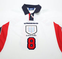 1997/99 GASCOIGNE #8 England Vintage Umbro Home Football Shirt (M/L) Le Tournoi
