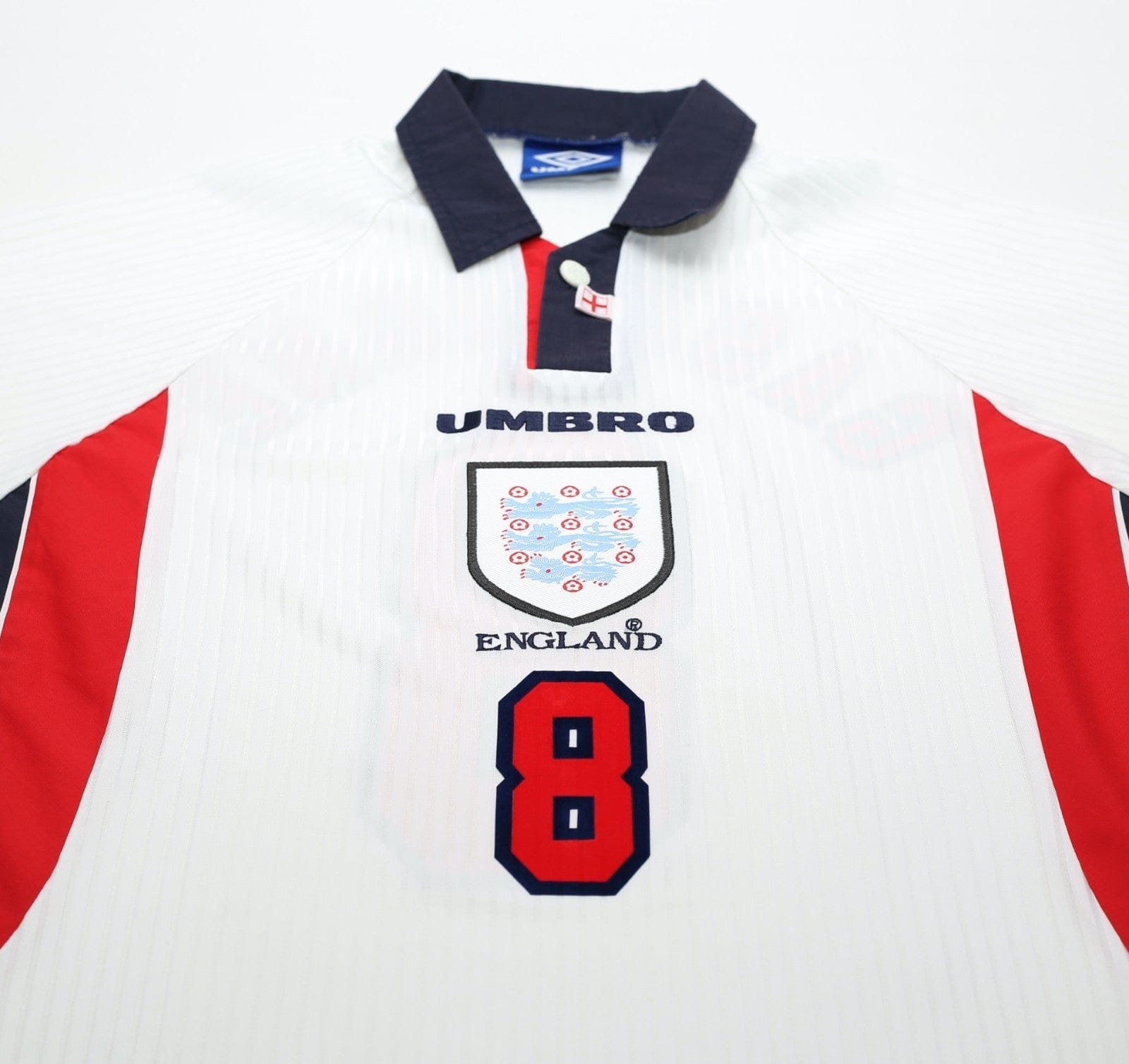 1997/99 GASCOIGNE #8 England Vintage Umbro Home Football Shirt (M/L) Le Tournoi