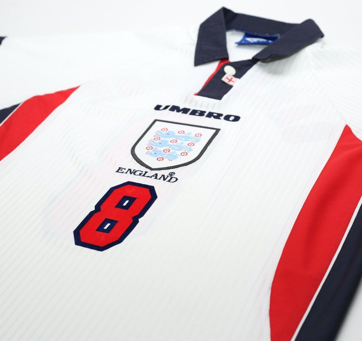 1997/99 GASCOIGNE #8 England Vintage Umbro Home Football Shirt (M/L) Le Tournoi