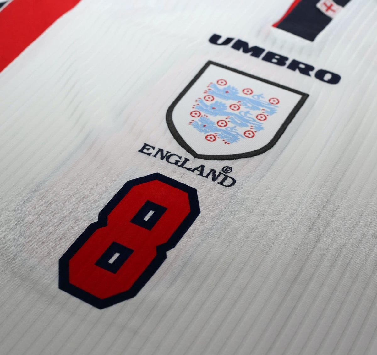 1997/99 GASCOIGNE #8 England Vintage Umbro Home Football Shirt (M/L) Le Tournoi