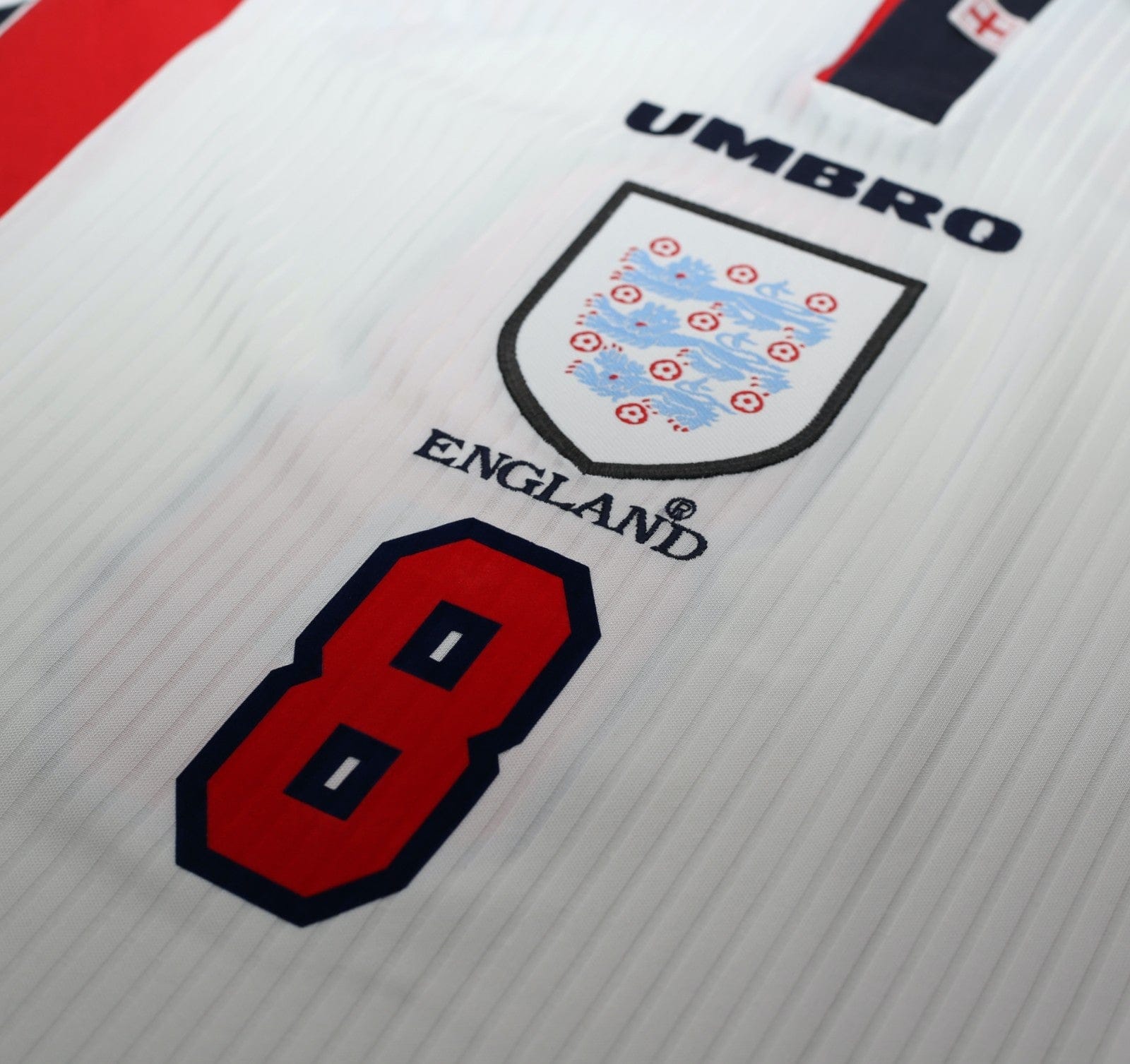 1997/99 GASCOIGNE #8 England Vintage Umbro Home Football Shirt (M/L) Le Tournoi