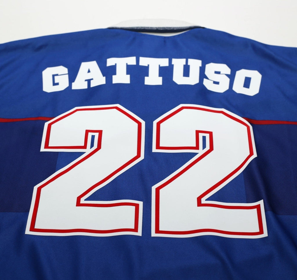 1997/99 GATTUSO #22 Rangers Vintage Nike European Home Football Shirt (L/XL)
