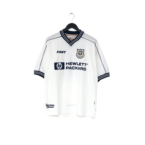 1997/99 Ginola #14 Tottenham Hotspur Vintage PONY Home Football Shirt (M)
