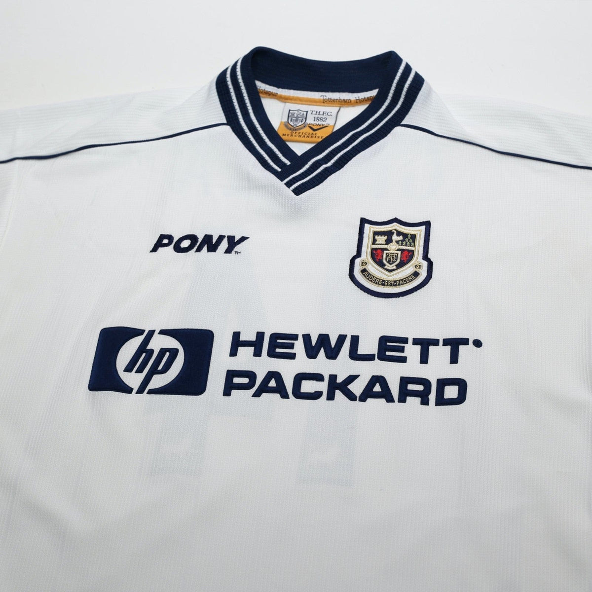 1997/99 Ginola #14 Tottenham Hotspur Vintage PONY Home Football Shirt (M)