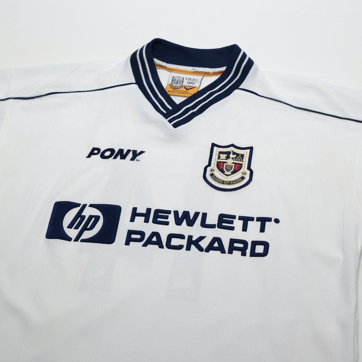 1997/99 Ginola #14 Tottenham Hotspur Vintage PONY Home Football Shirt (M)