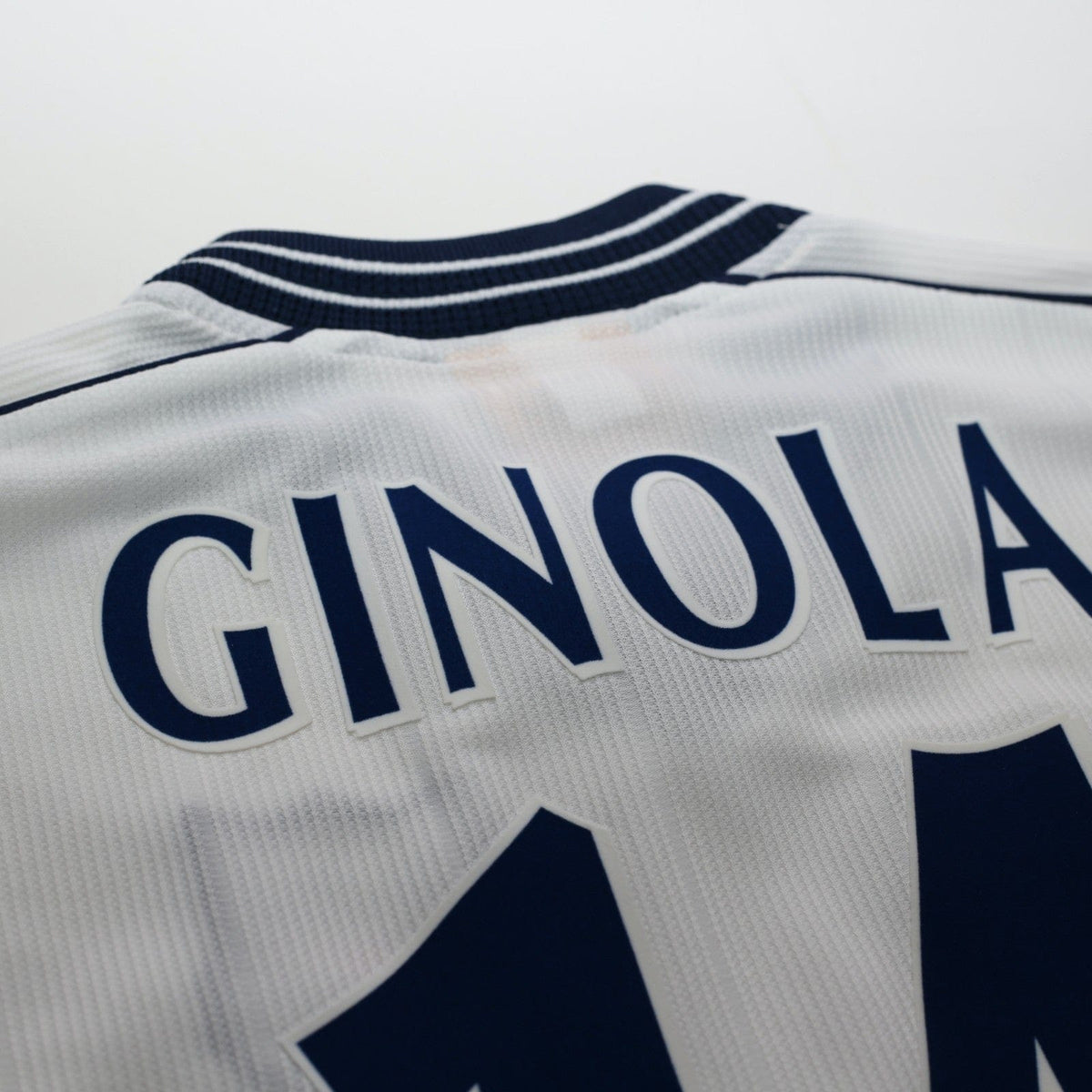 1997/99 Ginola #14 Tottenham Hotspur Vintage PONY Home Football Shirt (M)