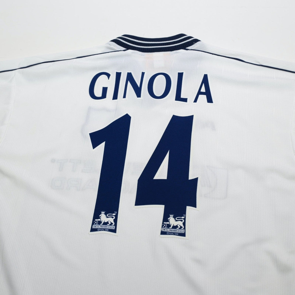 1997/99 Ginola #14 Tottenham Hotspur Vintage PONY Home Football Shirt (M)
