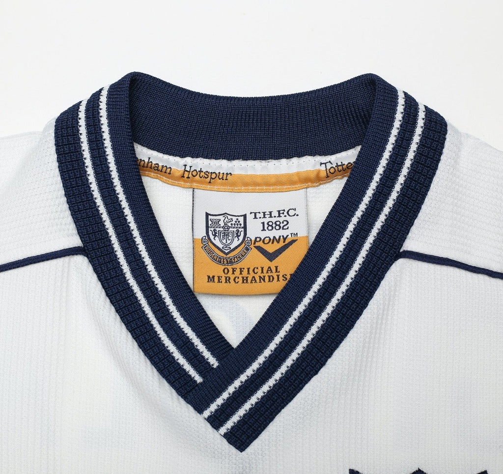 1997/99 GINOLA #14 Tottenham Hotspur Vintage PONY Home Football Shirt (S)