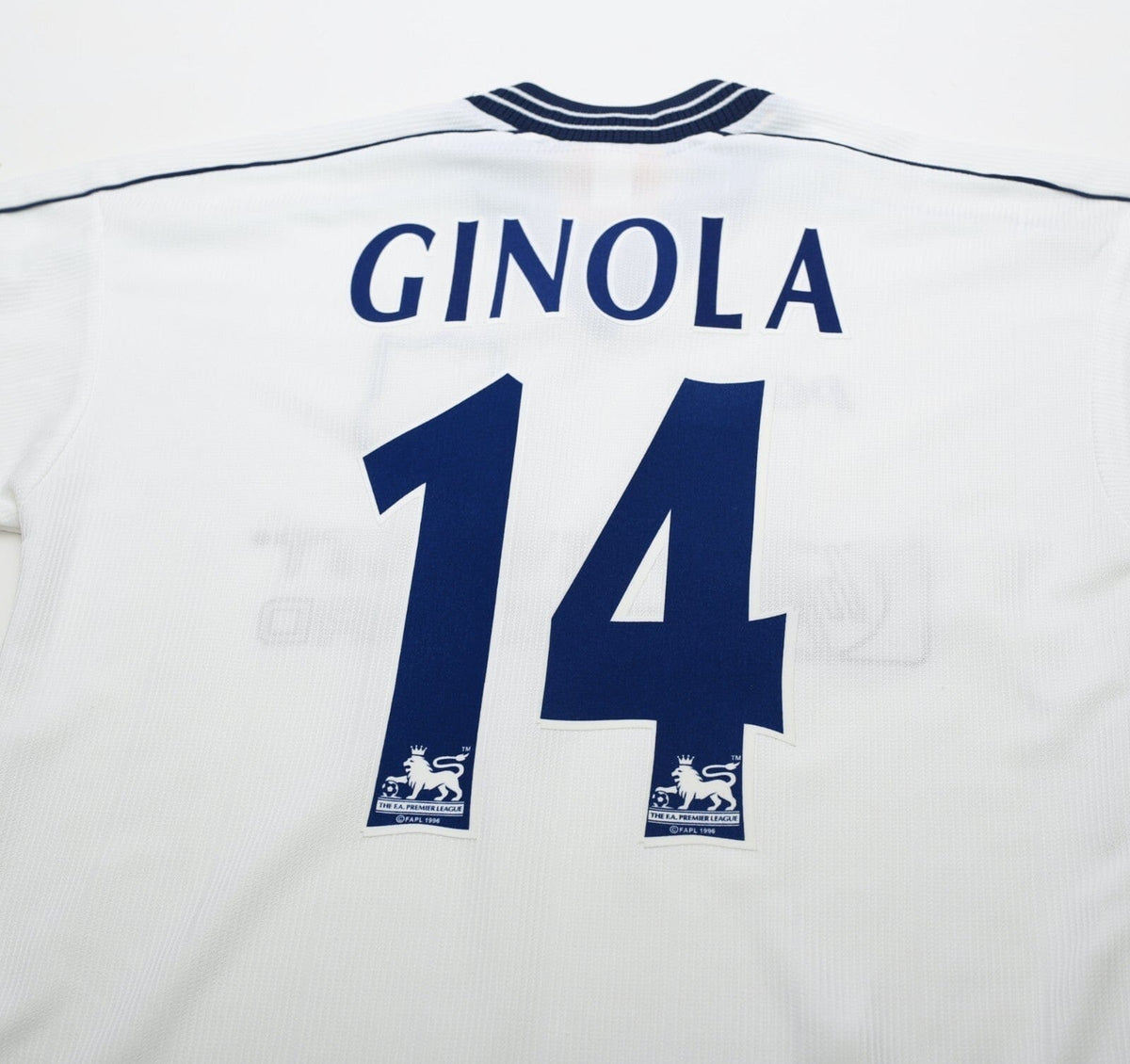 1997/99 GINOLA #14 Tottenham Hotspur Vintage PONY Home Football Shirt (S)