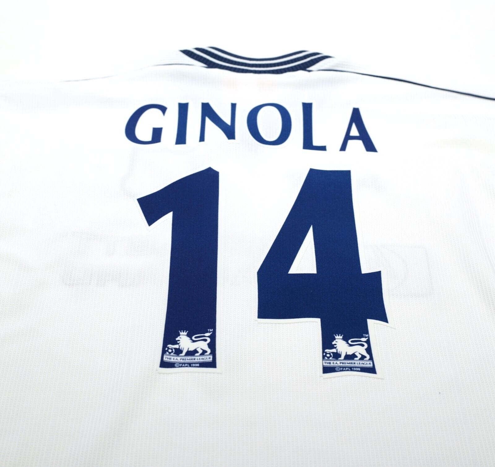 1997/99 GINOLA #14 Tottenham Hotspur Vintage PONY Home Football Shirt (S)