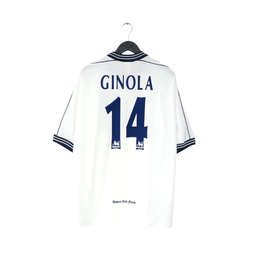 1997/99 GINOLA #14 Tottenham Hotspur Vintage PONY Home Football Shirt (XL)