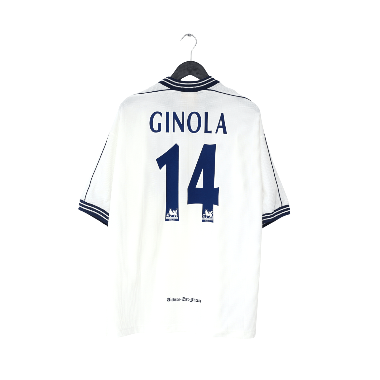1997/99 GINOLA #14 Tottenham Hotspur Vintage PONY Home Football Shirt (XL)
