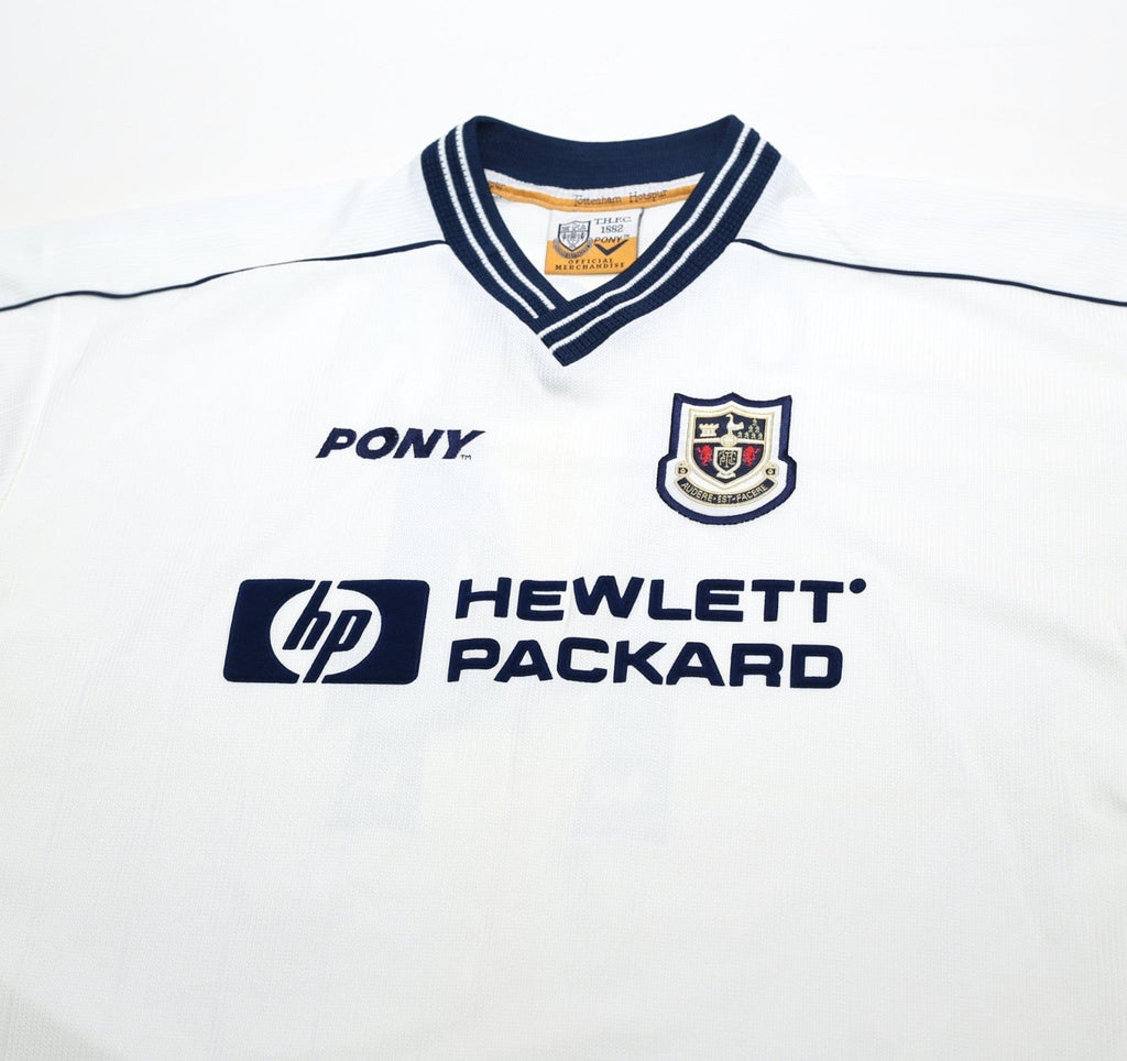 1997/99 GINOLA #14 Tottenham Hotspur Vintage PONY Home Football Shirt (XL)
