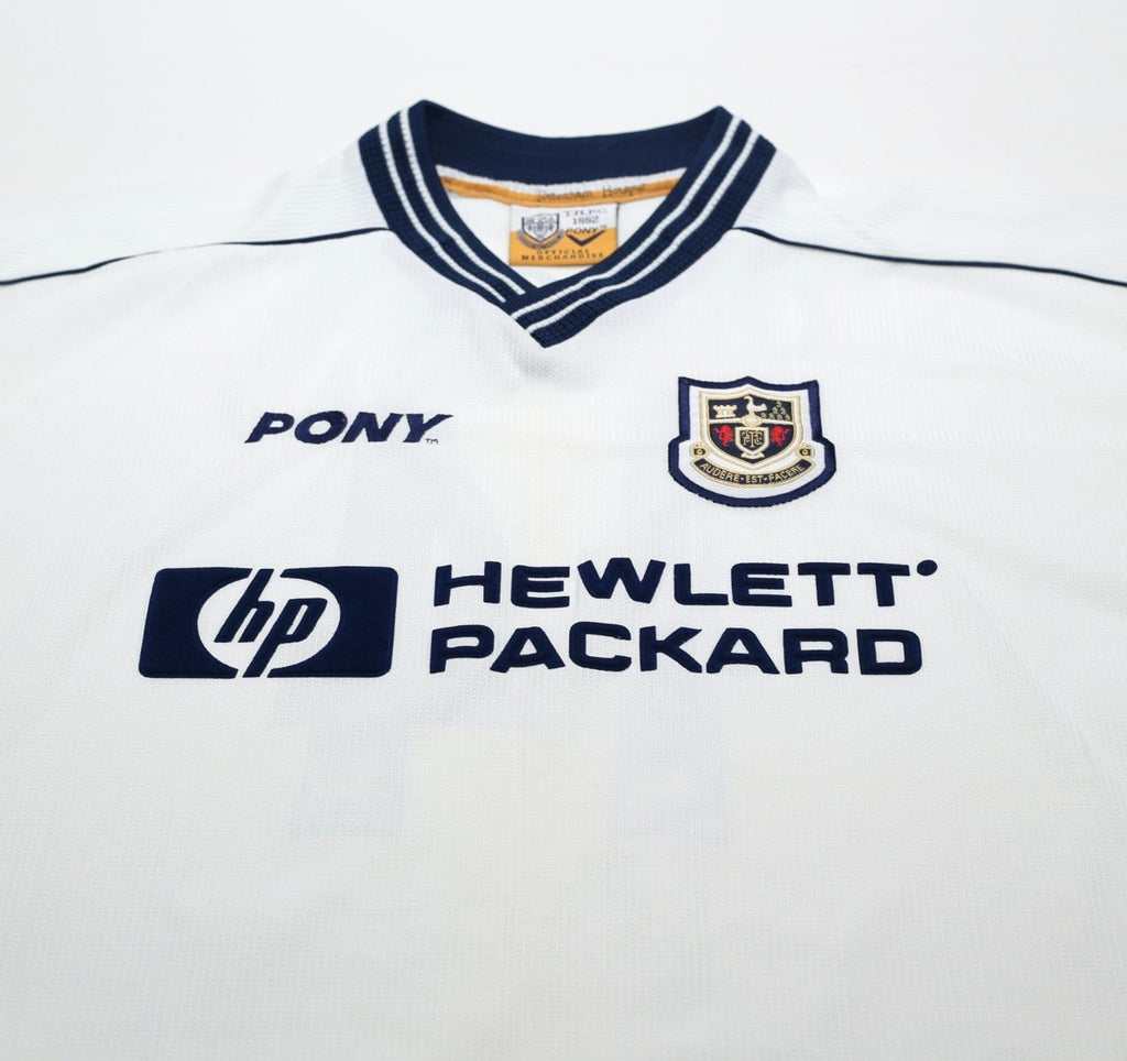 1997/99 GINOLA #14 Tottenham Hotspur Vintage PONY Home Football Shirt (XL)
