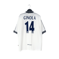 1997/99 Ginola #14 Tottenham Hotspur Vintage PONY Home Football Shirt (XL)