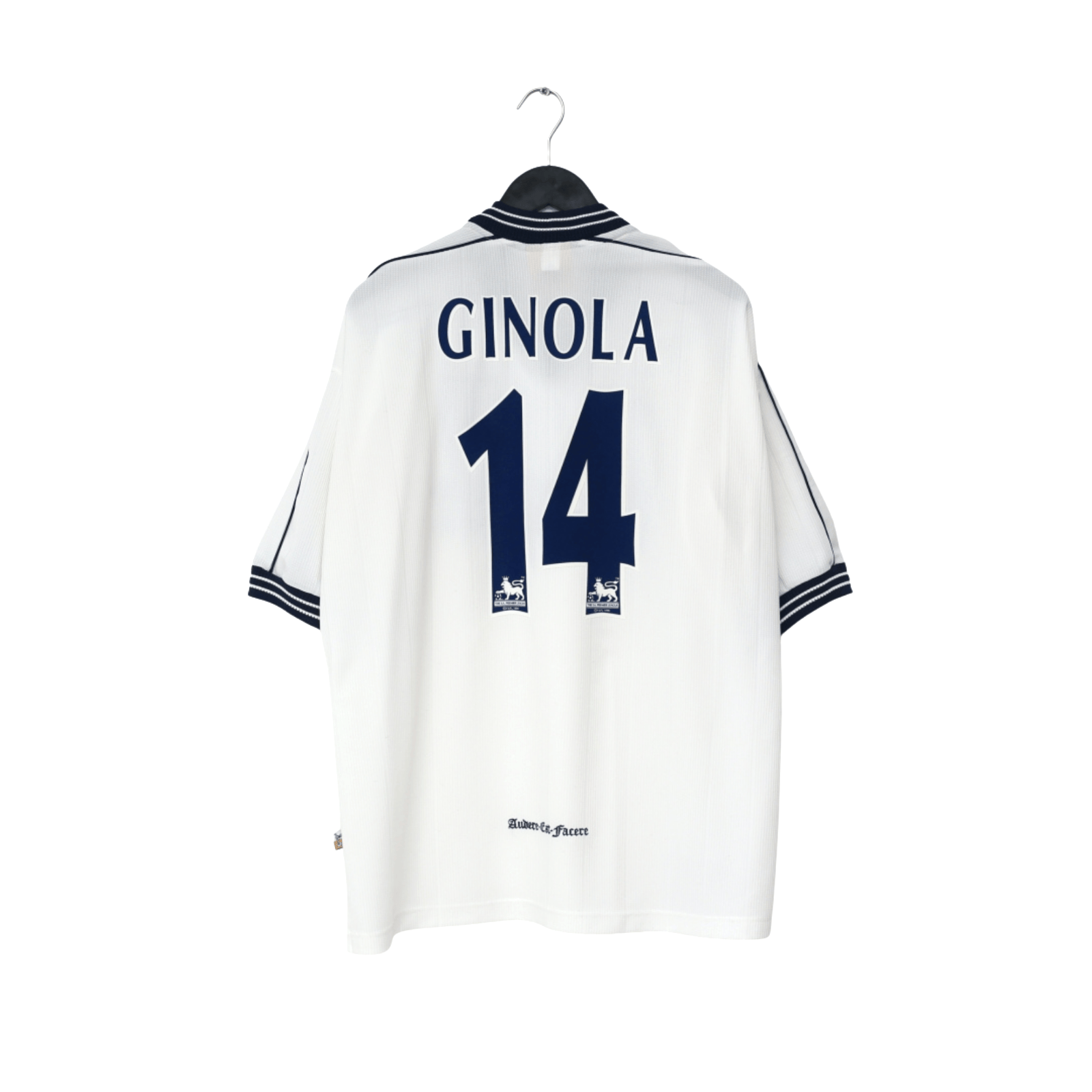 1997/99 Ginola #14 Tottenham Hotspur Vintage PONY Home Football Shirt (XL)