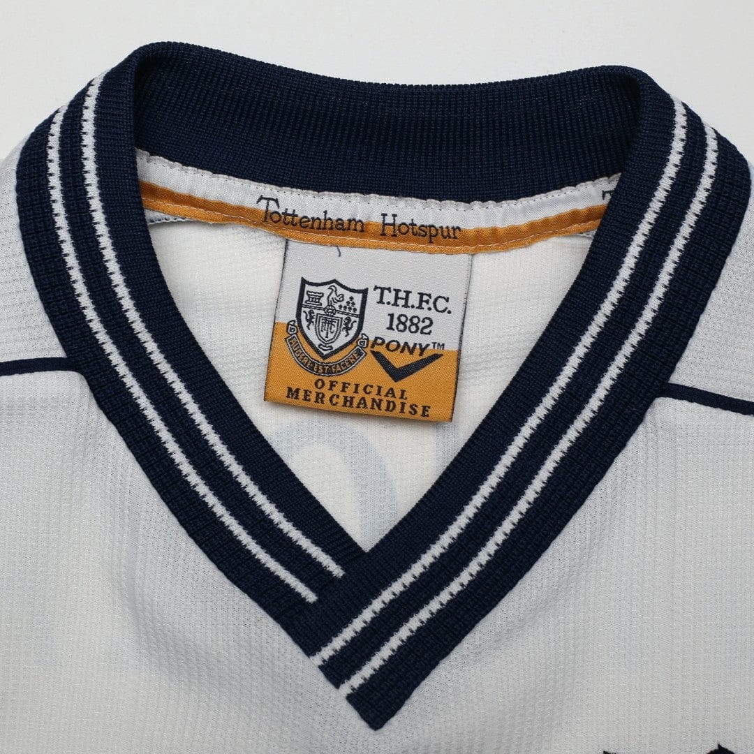 1997/99 Ginola #14 Tottenham Hotspur Vintage PONY Home Football Shirt (XL)