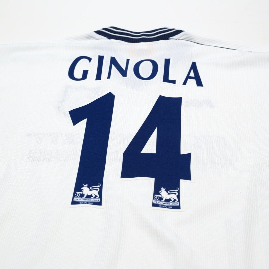 1997/99 Ginola #14 Tottenham Hotspur Vintage PONY Home Football Shirt (XL)