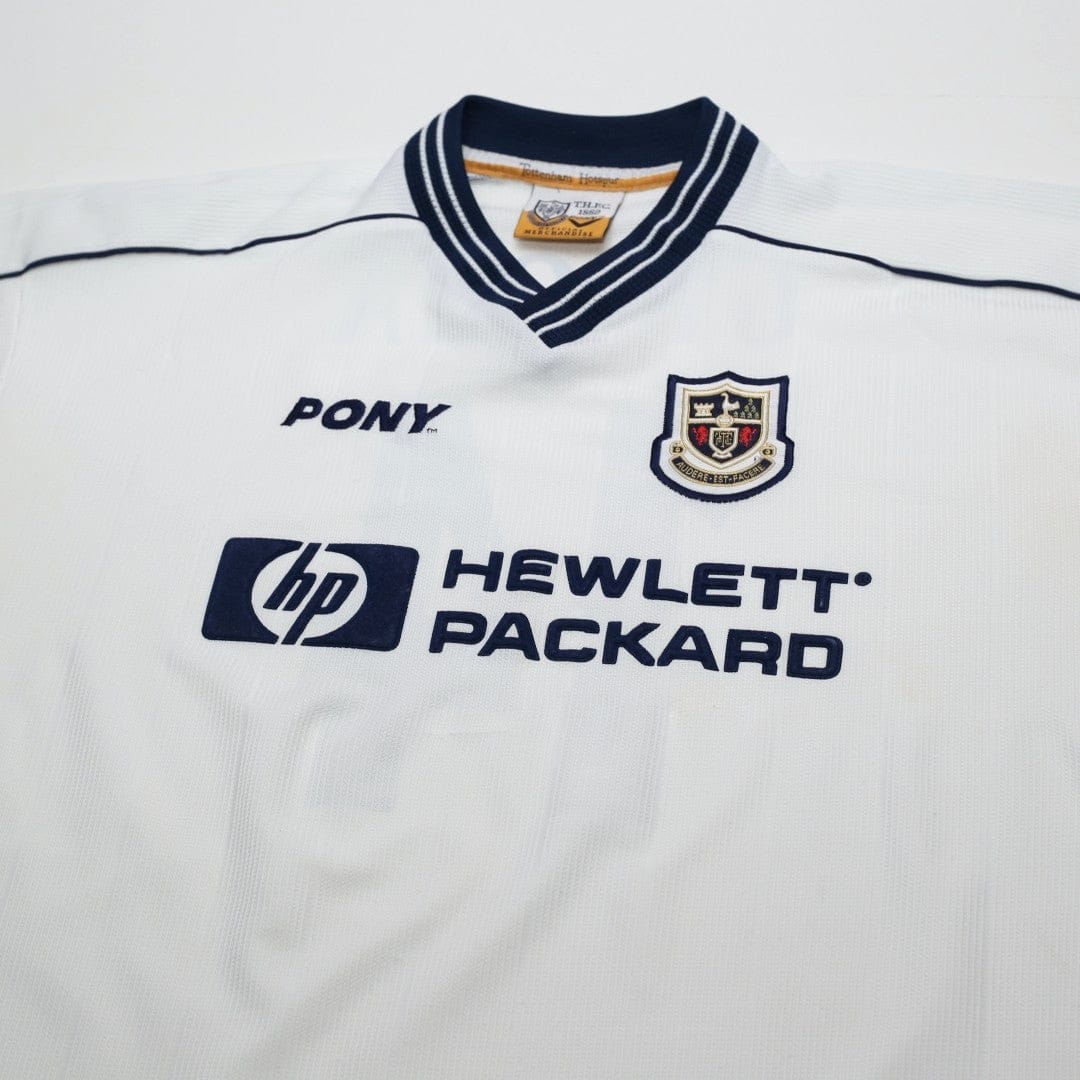 1997/99 Ginola #14 Tottenham Hotspur Vintage PONY Home Football Shirt (XL)