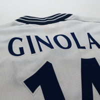 1997/99 Ginola #14 Tottenham Hotspur Vintage PONY Home Football Shirt (XL)