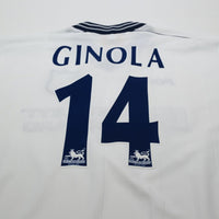 1997/99 Ginola #14 Tottenham Hotspur Vintage PONY Home Football Shirt (XL)
