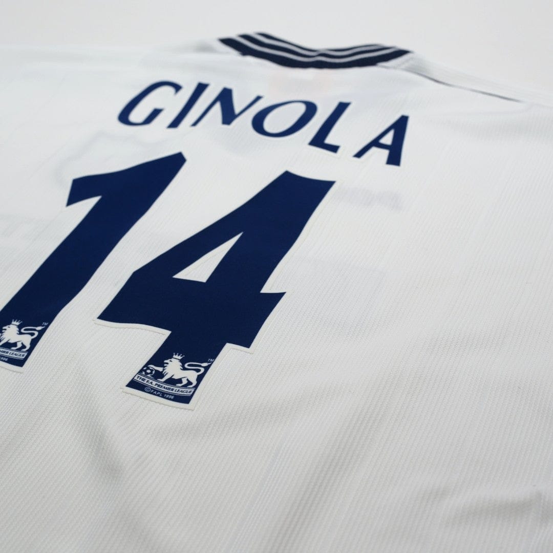 1997/99 Ginola #14 Tottenham Hotspur Vintage PONY Home Football Shirt (XL)