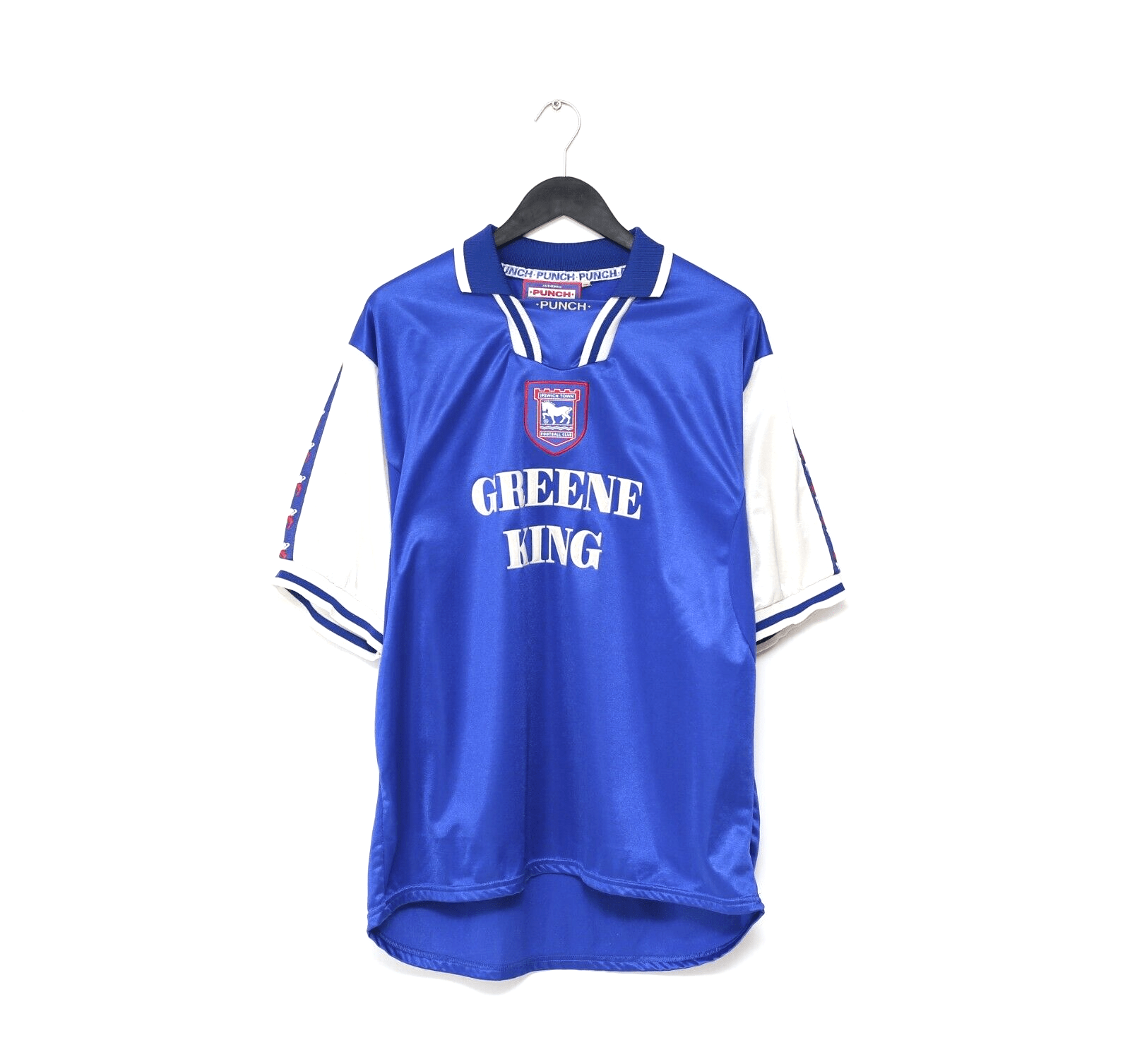 1997/99 IPSWICH TOWN Vintage PUNCH Home Football Shirt Jersey (XL)