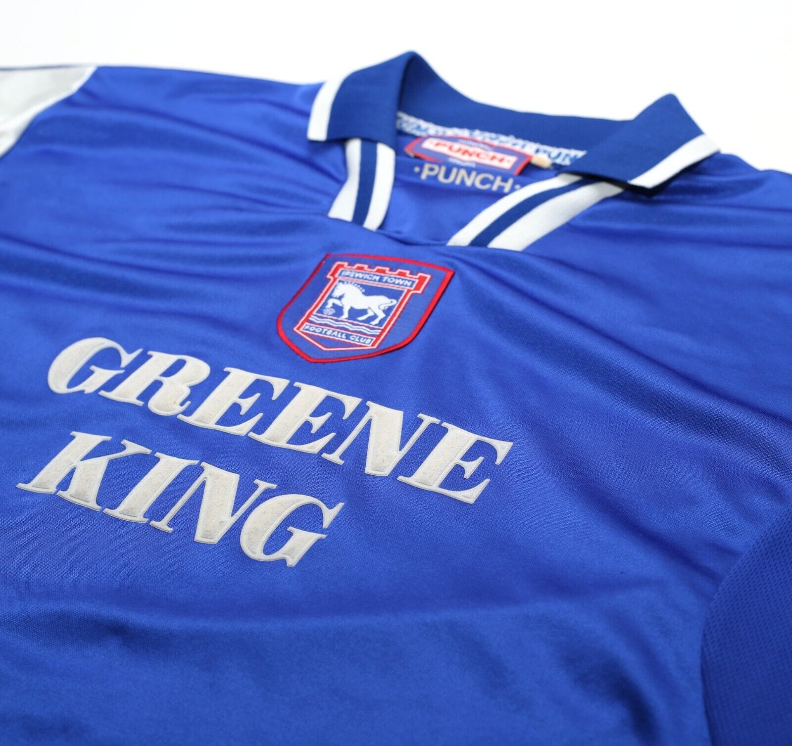 1997/99 IPSWICH TOWN Vintage PUNCH Home Football Shirt Jersey (XL)