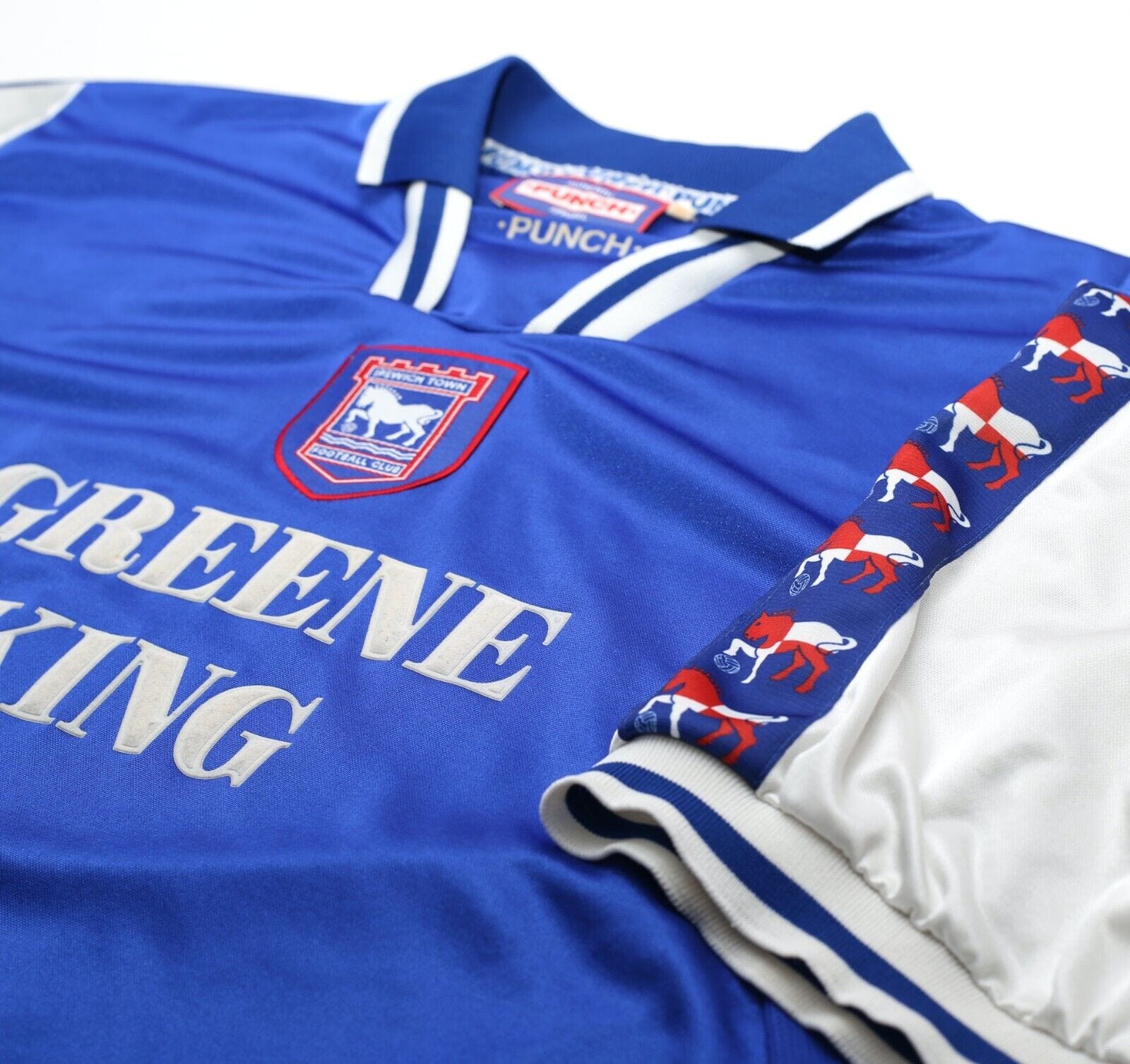 1997/99 IPSWICH TOWN Vintage PUNCH Home Football Shirt Jersey (XL)