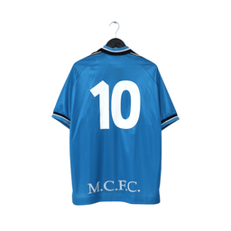 1997/99 Kinkladze #10 Manchester City Vintage Kappa Home Football Shirt (L)