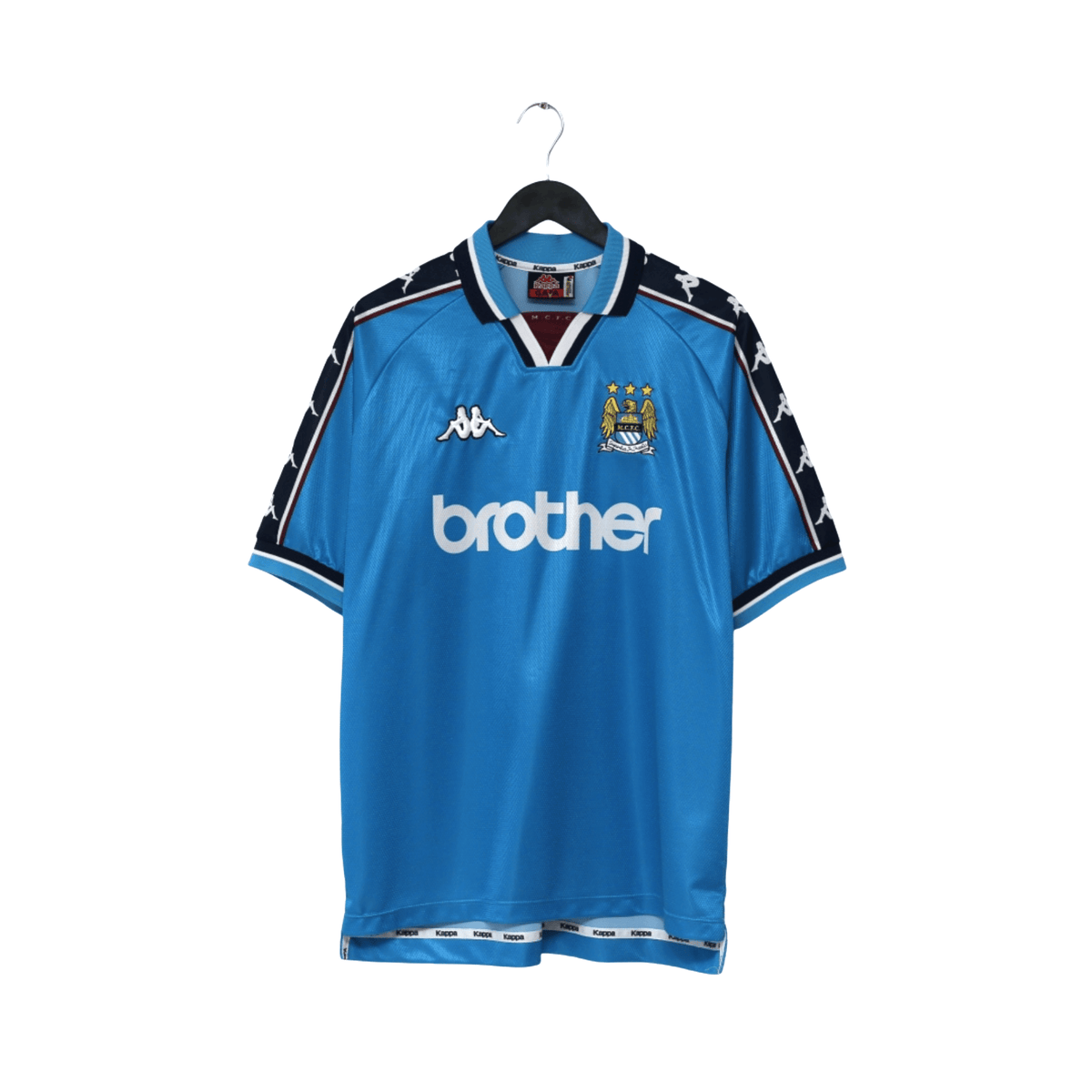 1997/99 Kinkladze #10 Manchester City Vintage Kappa Home Football Shirt (L)