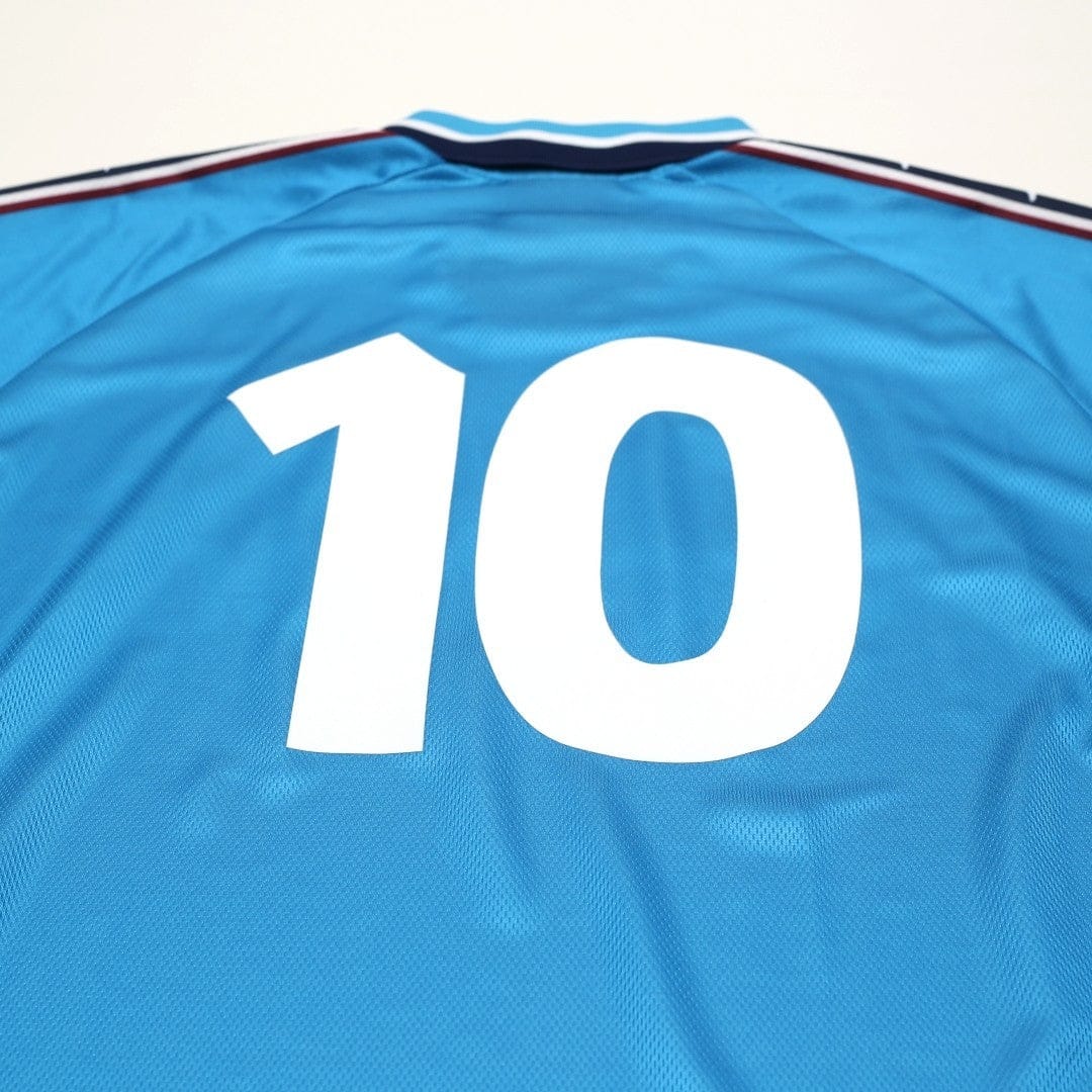 1997/99 Kinkladze #10 Manchester City Vintage Kappa Home Football Shirt (L)