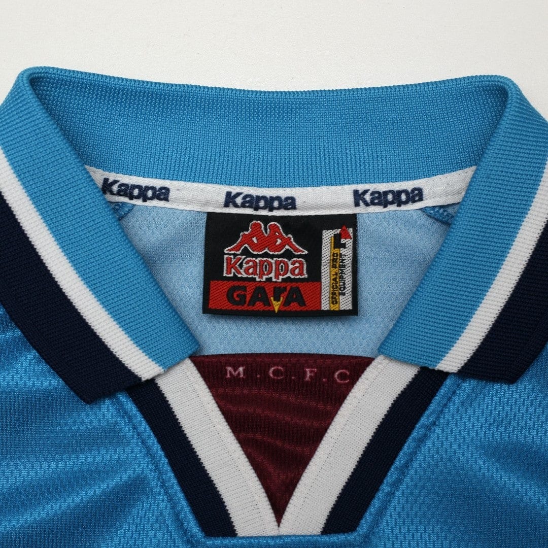 1997/99 Kinkladze #10 Manchester City Vintage Kappa Home Football Shirt (L)