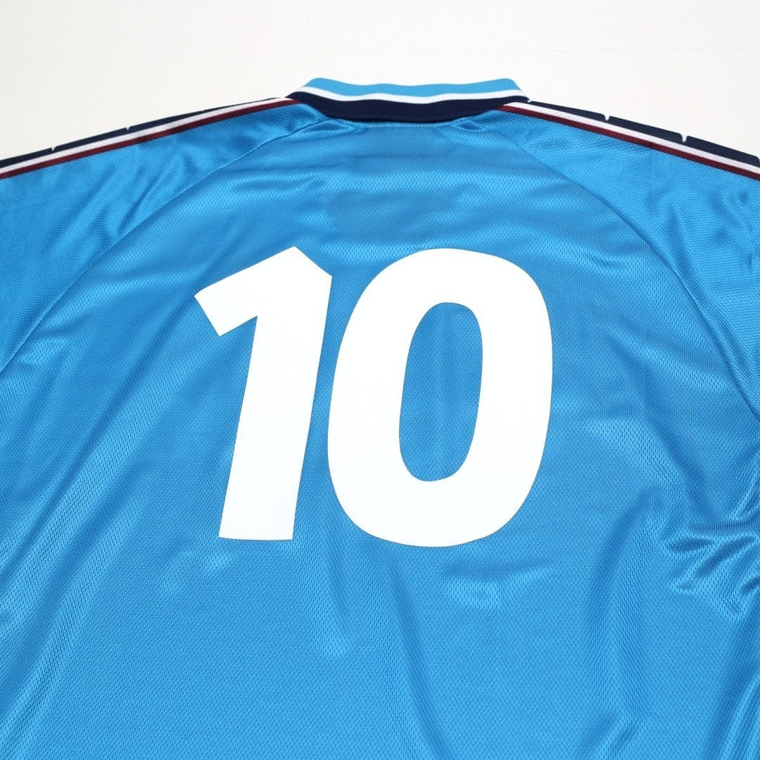 1997/99 Kinkladze #10 Manchester City Vintage Kappa Home Football Shirt (L)