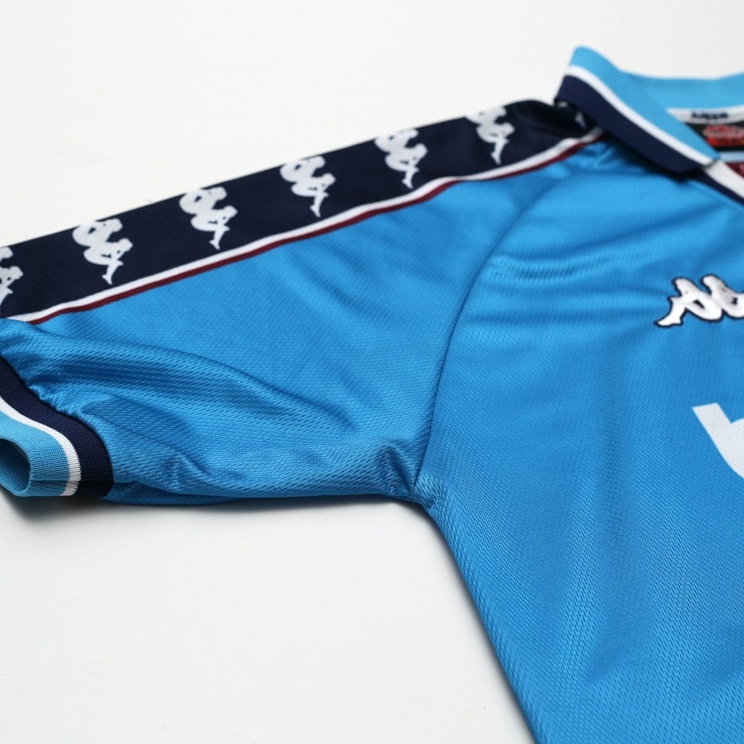 1997/99 Kinkladze #10 Manchester City Vintage Kappa Home Football Shirt (L)