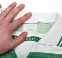 1997/99 LARSSON #7 Celtic Vintage Umbro Home Football Shirt (L)