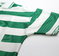 1997/99 LARSSON #7 Celtic Vintage Umbro Home Football Shirt (L)
