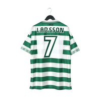 1997/99 Larsson #7 Celtic Vintage Umbro Home Football Shirt (XL)