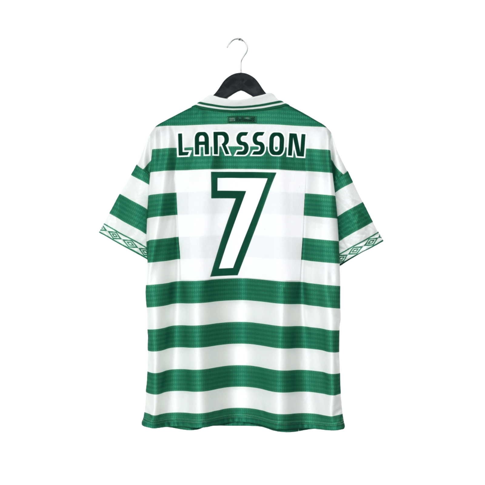 1997/99 Larsson #7 Celtic Vintage Umbro Home Football Shirt (XL)