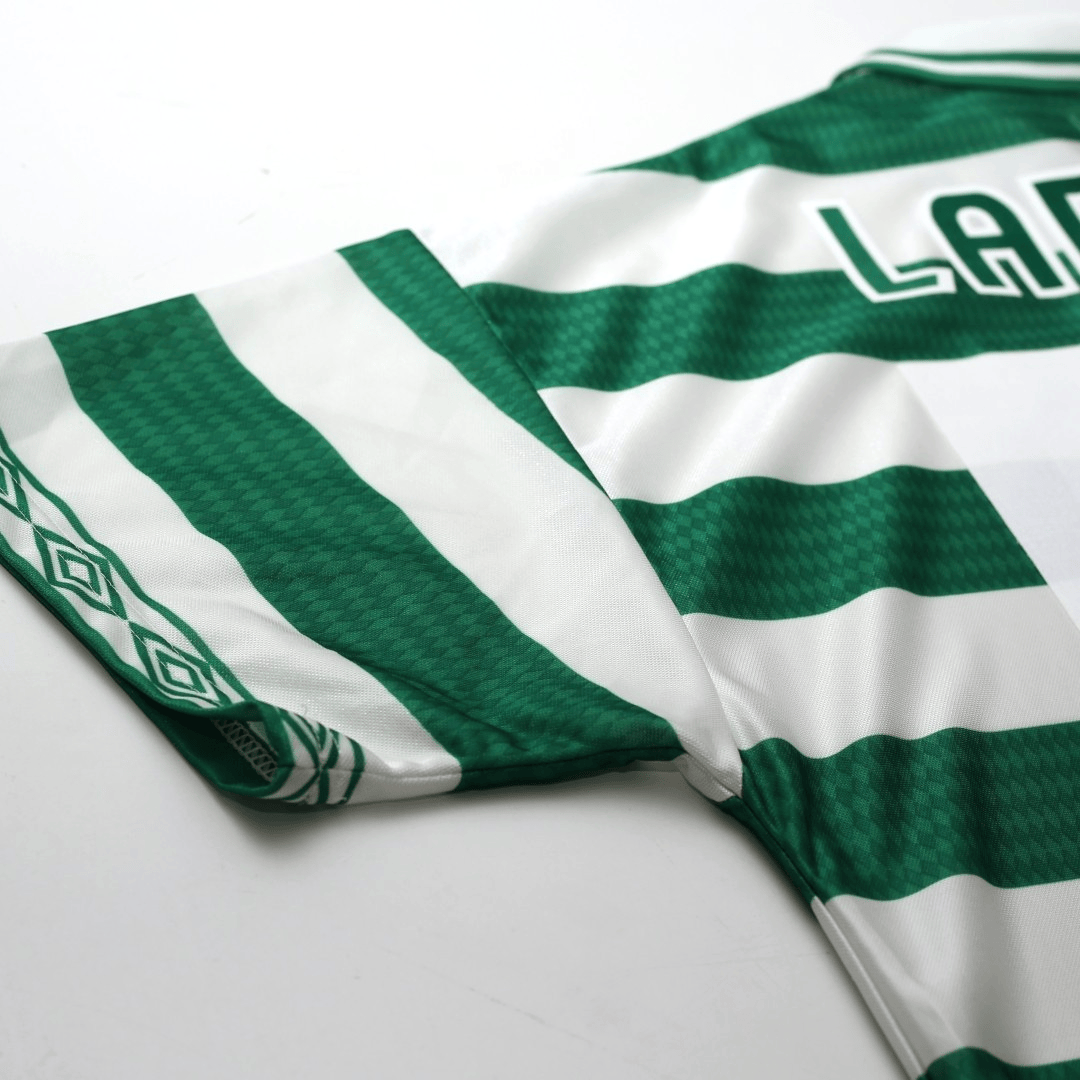 1997/99 Larsson #7 Celtic Vintage Umbro Home Football Shirt (XL)