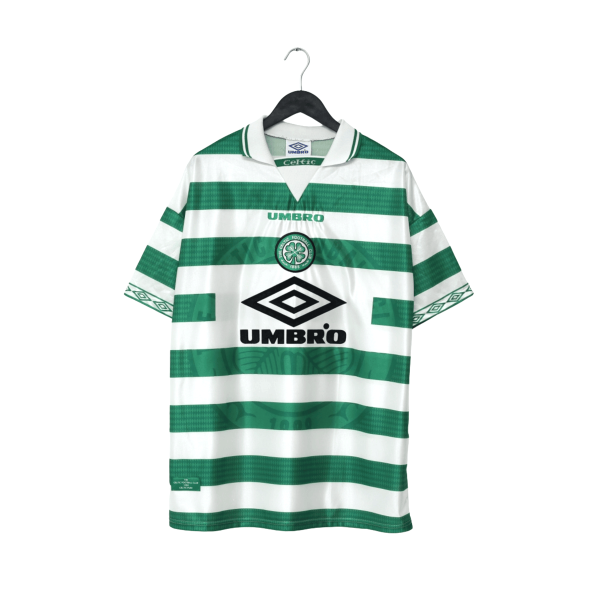 1997/99 Larsson #7 Celtic Vintage Umbro Home Football Shirt (XL)