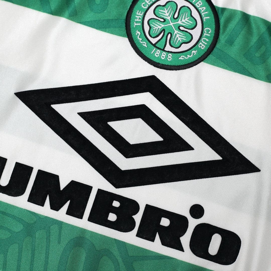 1997/99 Larsson #7 Celtic Vintage Umbro Home Football Shirt (XL)