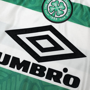 1997/99 Larsson #7 Celtic Vintage Umbro Home Football Shirt (XL)