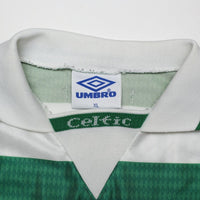 1997/99 Larsson #7 Celtic Vintage Umbro Home Football Shirt (XL)