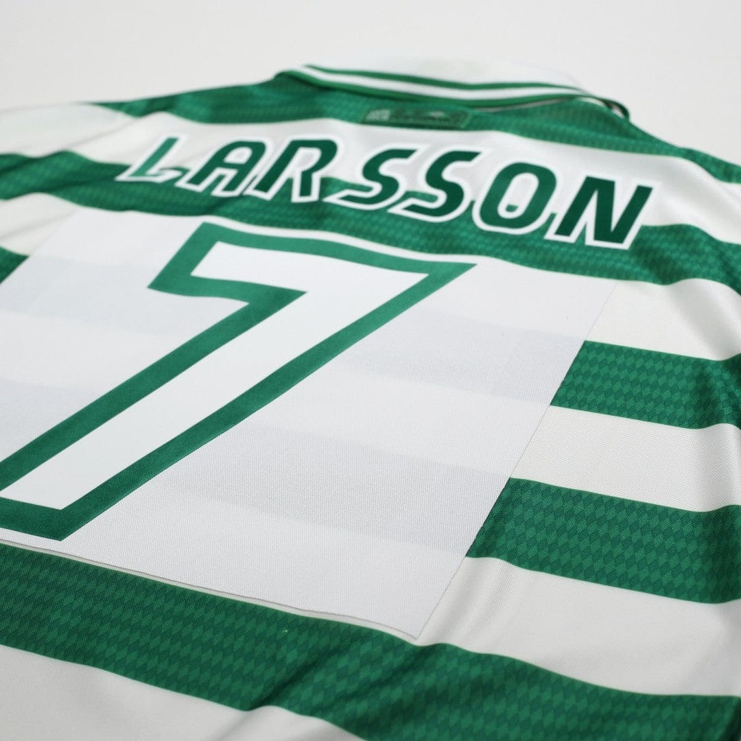 1997/99 Larsson #7 Celtic Vintage Umbro Home Football Shirt (XL)
