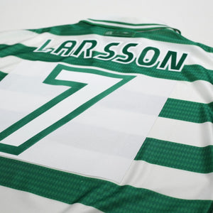 1997/99 Larsson #7 Celtic Vintage Umbro Home Football Shirt (XL)