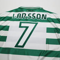 1997/99 Larsson #7 Celtic Vintage Umbro Home Football Shirt (XL)